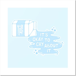 Cry Over Spilled Milk (Blue) Posters and Art